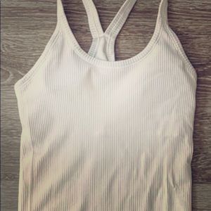 Lululemon white ribbed tank